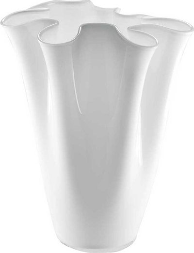 Oggetti decorativi Wave vaso/luce h30 bianco latte