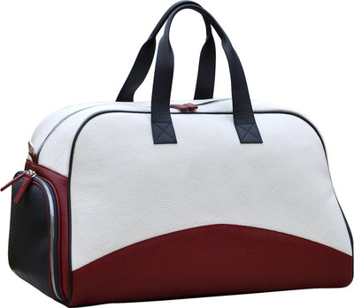 Borse da viaggio Borsone sportivo capiente in pelle blu, rosso, bianco