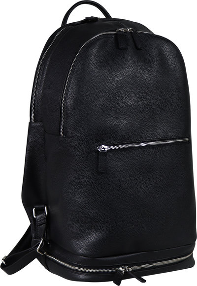 Zaini Zaino multisport capiente in pelle nero