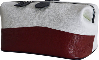 Borse a mano Beauty case sportivo in pelle blu, rosso e bianco