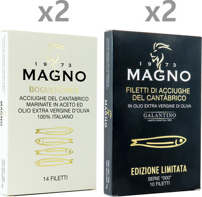 Alici & Acciughe 2 "Boquerones" 130 gr - 2 Filetti di Acciughe del Cantabrico Ed. Limitata Serie "000" 120 gr