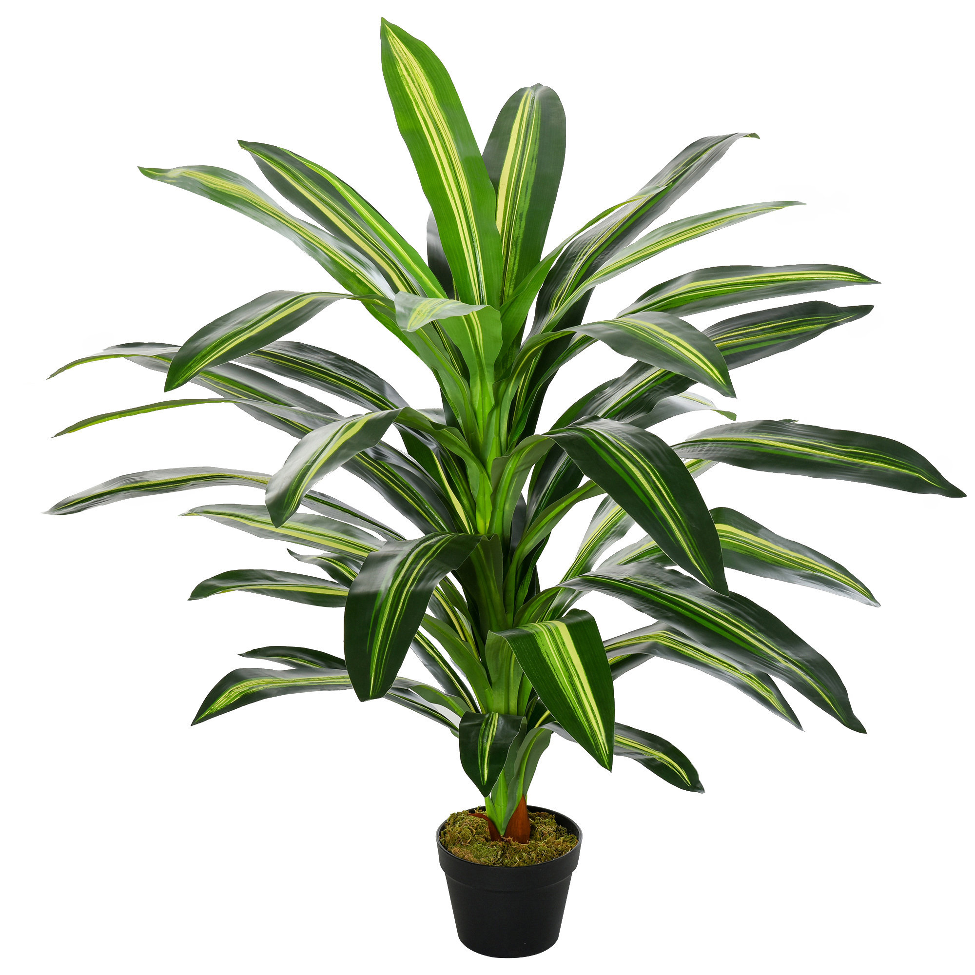 planta tropical decorativa dracena de plástico falso con maceta - Arredo  per outdoor - Compra en Ventis.