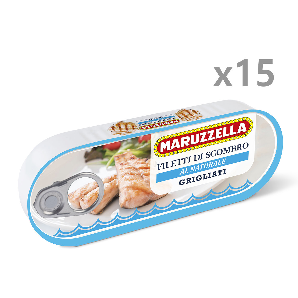 Image of 15 confezioni - Filetti Sgombro grigliati Maruzzella al naturale 120 gr