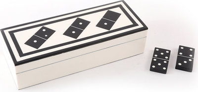 Oggetti funzionali Gioco domino Dominus, bianco/nero