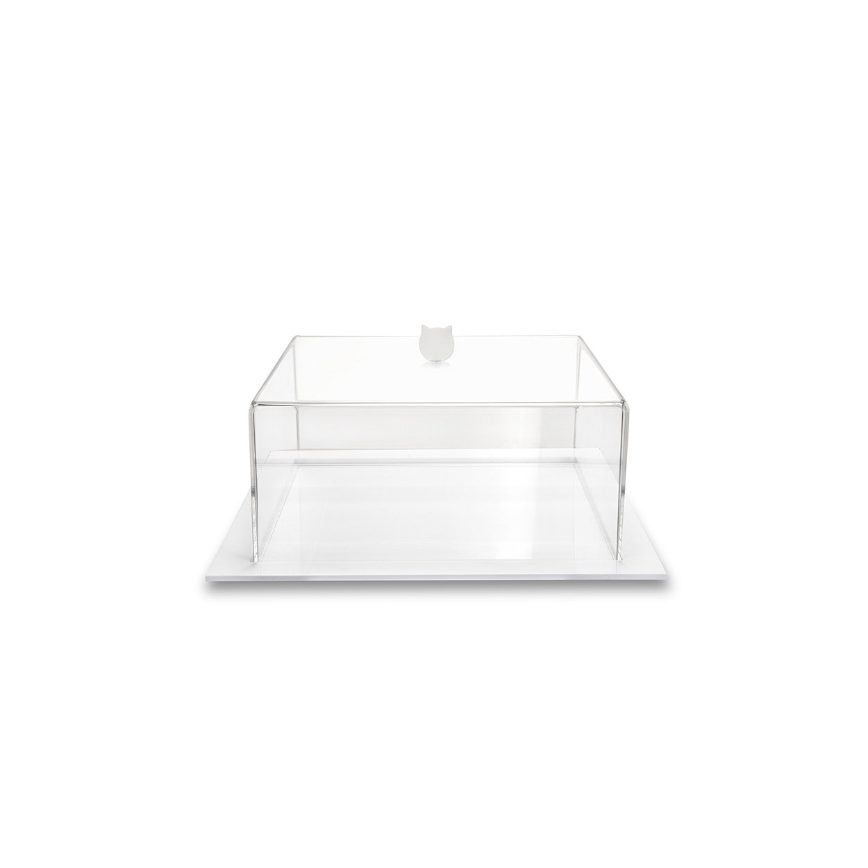 Bon Ton - Molde para tartas cuadrado pequeño, transparente y blanco