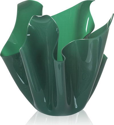 Draperie de vase mince, vert foncé