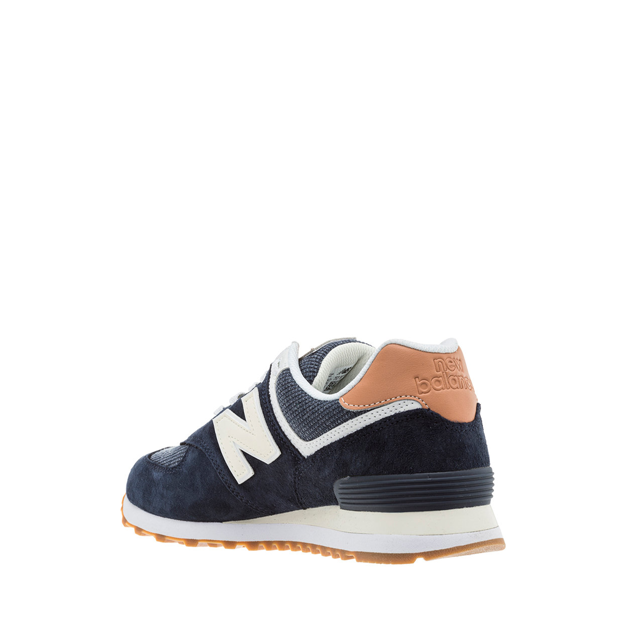 New Balance 574 blue and cream suede 