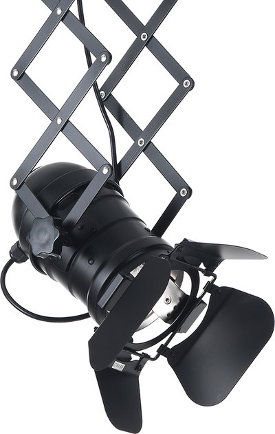 Lampade a sospensione Lampadario a pantografo EXTENSION, nero opaco
