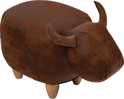 Poufs et Bancs Pouf imbottito en alcantara e legno - toro