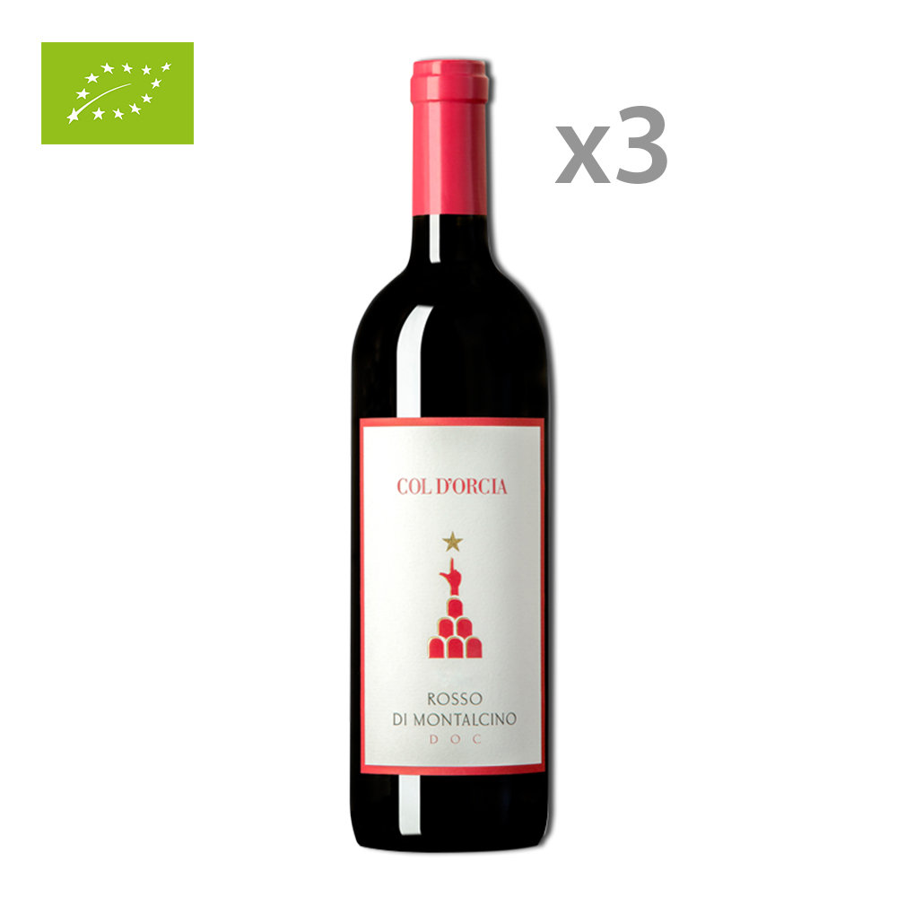 3 bottiglie - Rosso di Montalcino DOC 2016 Biologico