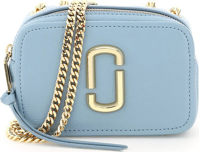 Borse da viaggio Marc Jacobs borsa Glam shot piccola color pietra blu