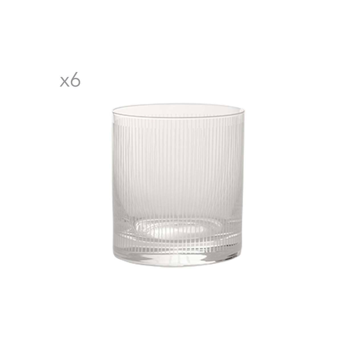 Set de 6 vasos, rayas - CUADERNOS