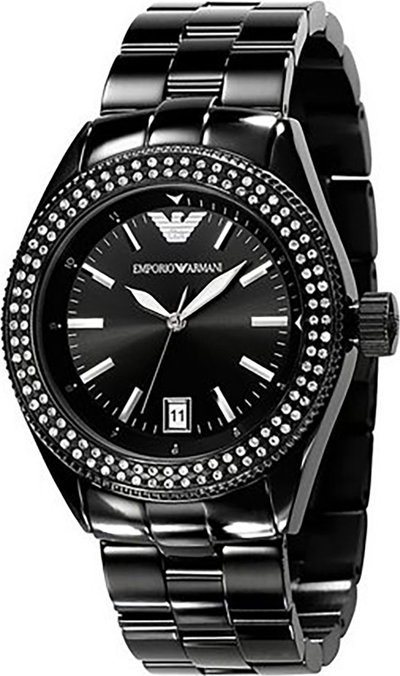 Orologi Orologio da polso Armani con cinturino in acciaio nero