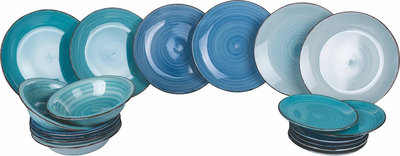 Servizi Tavola Servizio tavola 18pz Baita acqua ocean