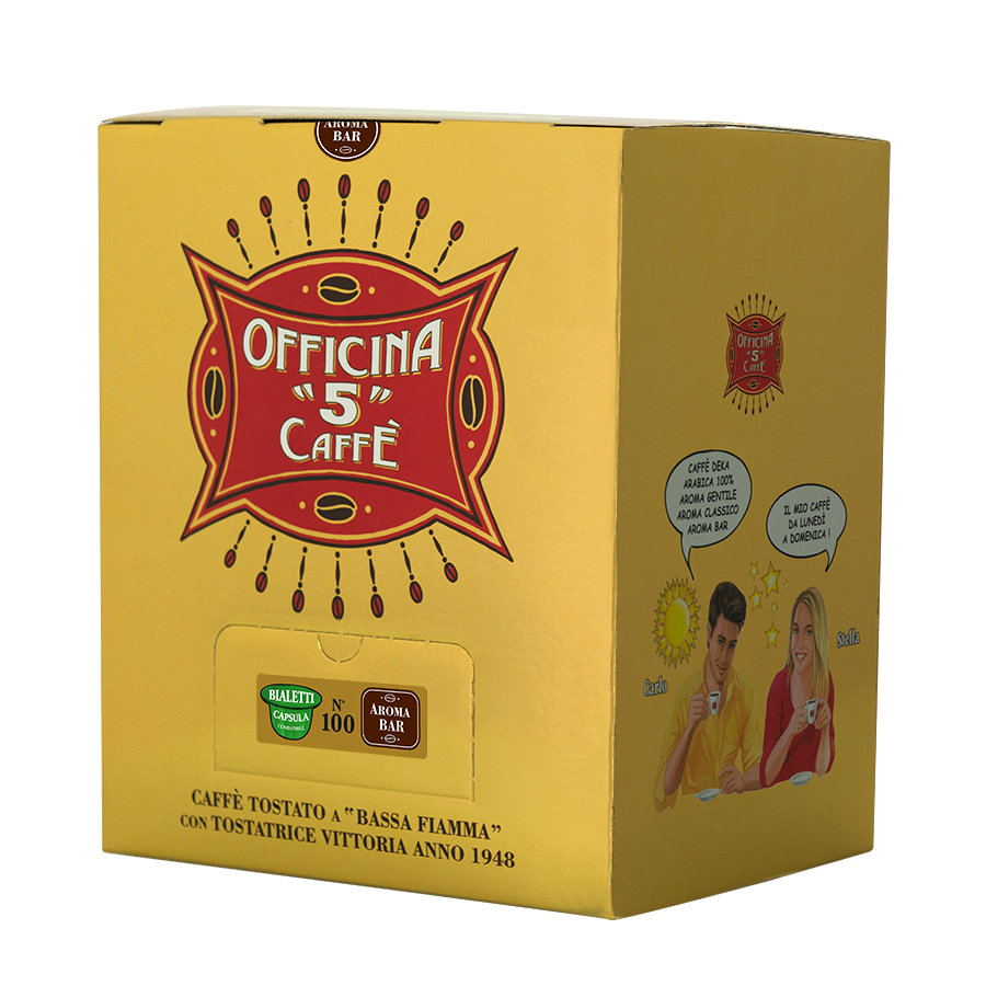 100 cápsulas - Bialetti compatible «Aroma Bar» - Officina 5 Caffè - Compra  en Ventis.