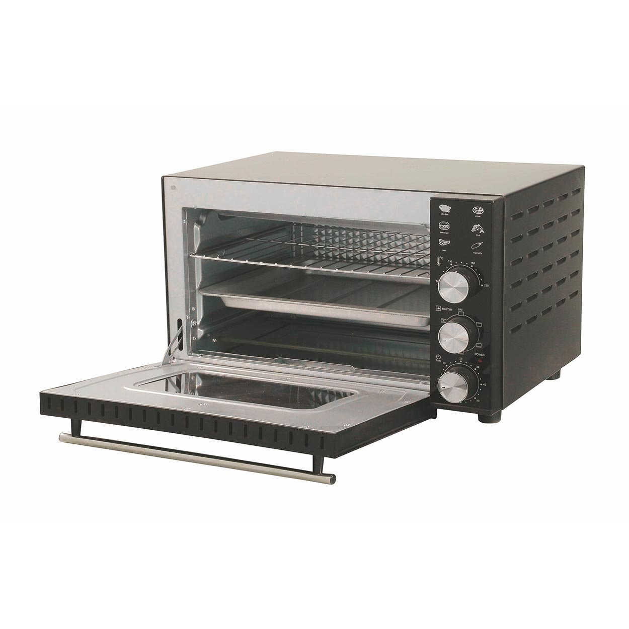 Forno 38 lt nero 1800 w ventilato - Kooper - Acquista su Ventis.
