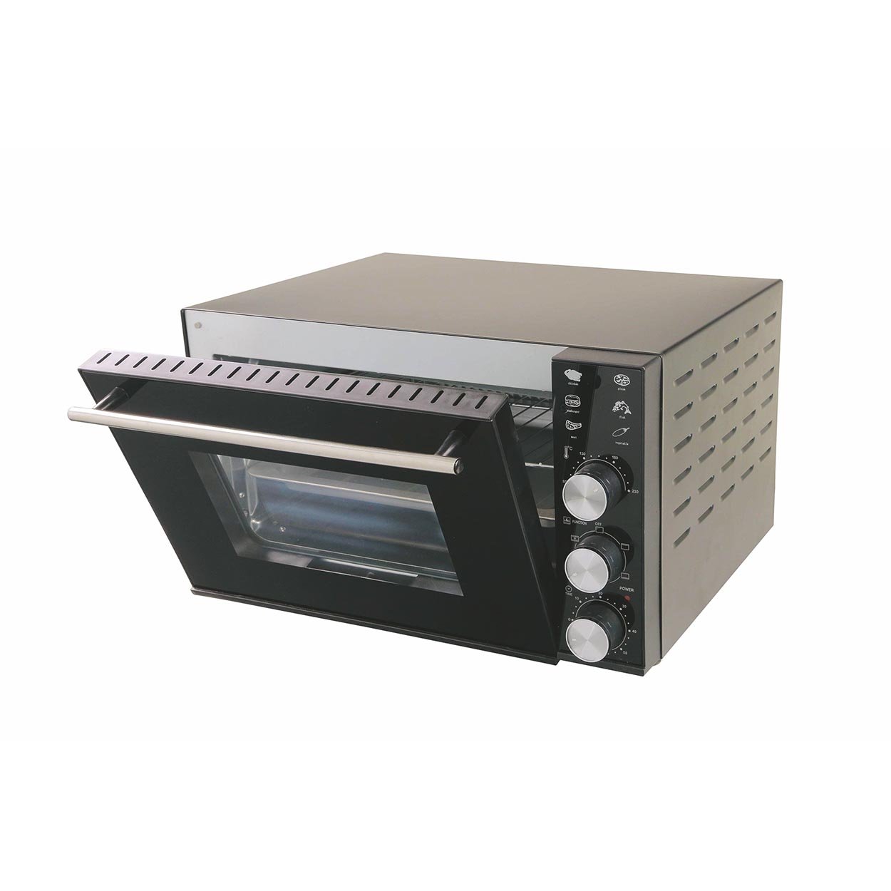 Forno 38 lt nero 1800 w ventilato - Kooper - Acquista su Ventis.
