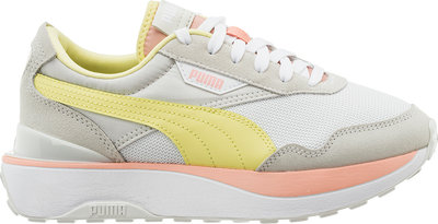 Sneakers Puma Cruise rider Silk road bianco nude e giallo