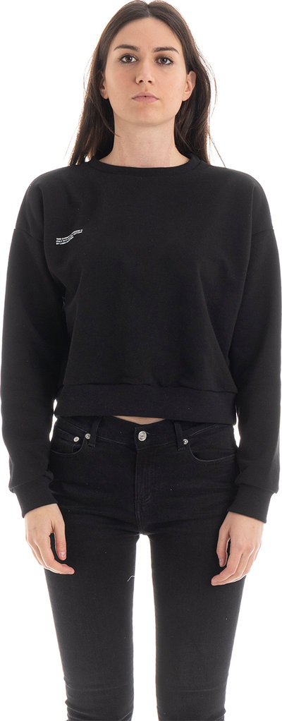 Felpe Felpa LAB84 Top crop nera