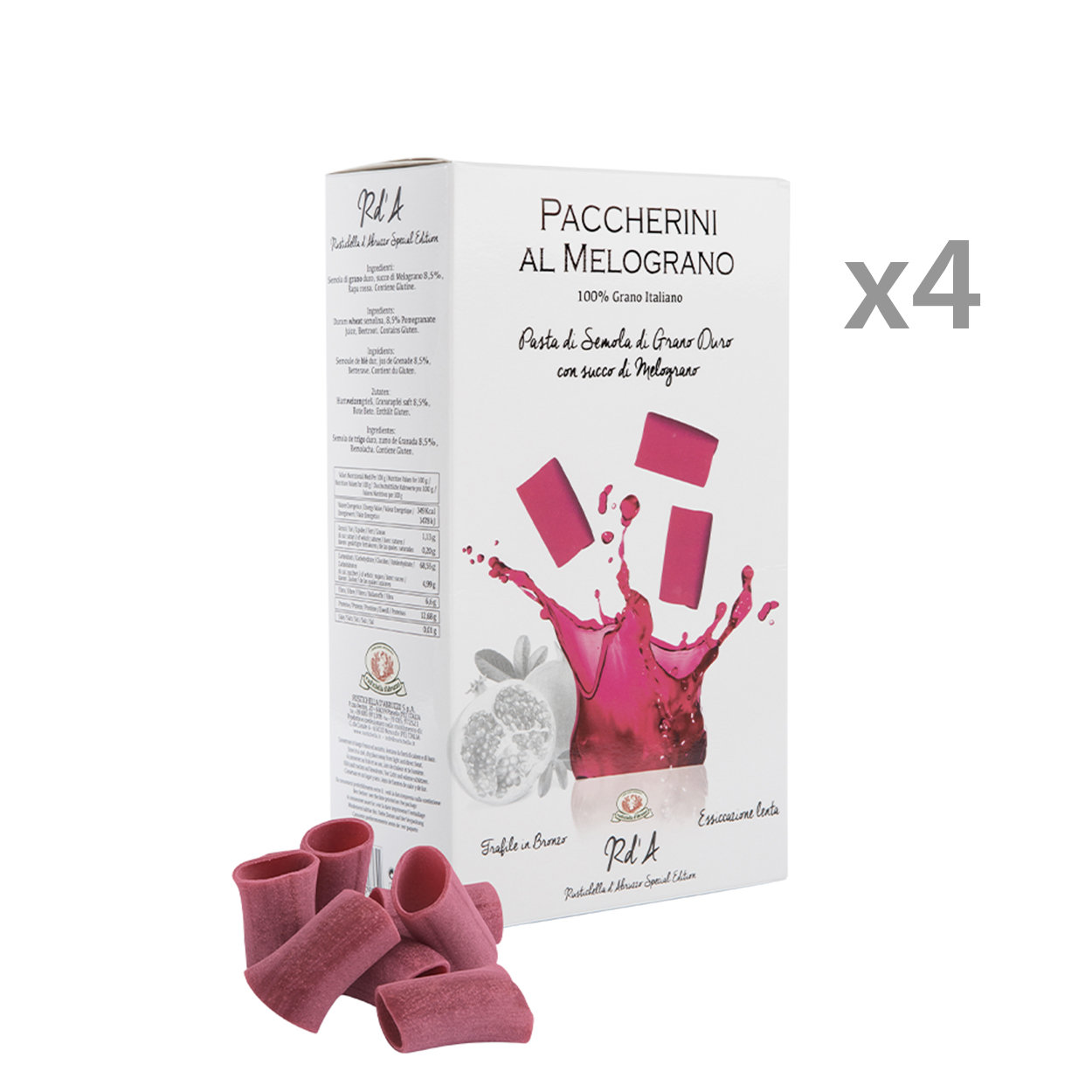 4 confezioni Paccherini al Melograno 250 gr