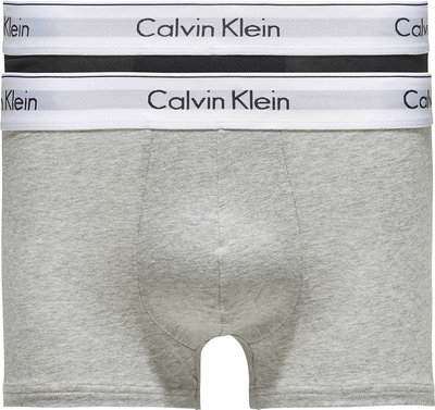 Boxer Calvin klein set 2 pezzi trunk black grigio