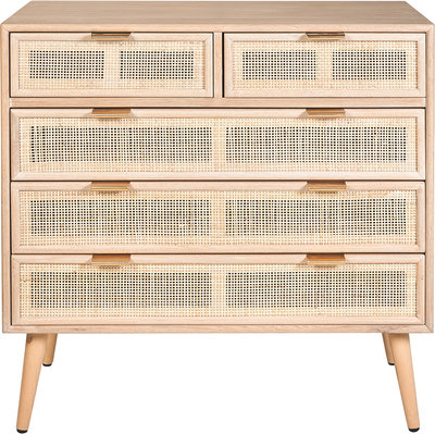Cassettiere Acapulco - cassettone 5 cassetti, beige