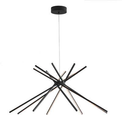 Lampade a sospensione Sospensione Led Shanghai Nera 54w 2370lm 4000k