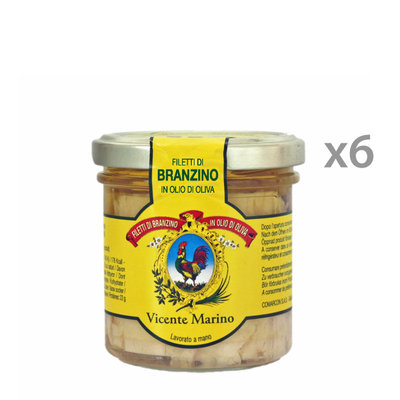 Altre conserve 6 vasetti 150 gr - Filetti di Branzino in olio di oliva