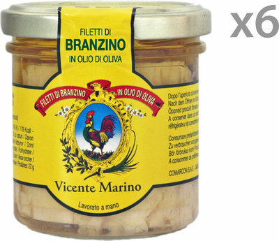Altre conserve 6 vasetti 150 gr - Filetti di Branzino in olio di oliva