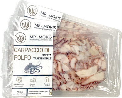Altre conserve 3 Confezioni - Carpaccio di Polpo Premium Mr. Moris® | Ricetta Tradizionale | Vaschetta ATM 80g