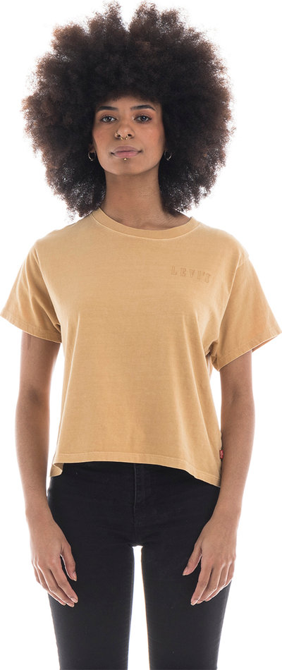 T-shirt T-shirt cropped Levi's® senape delavè