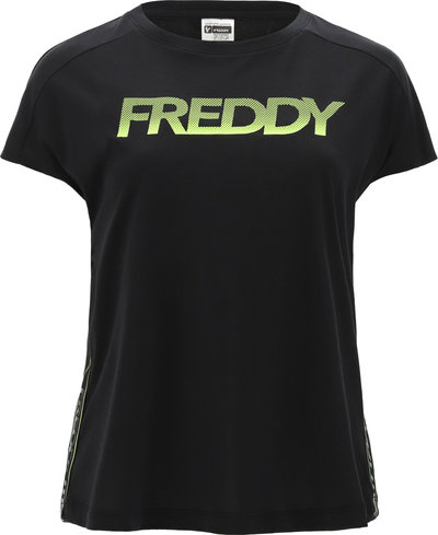 T-shirt Freddy T-shirt fitness comfort con stampe e nastri jacquard