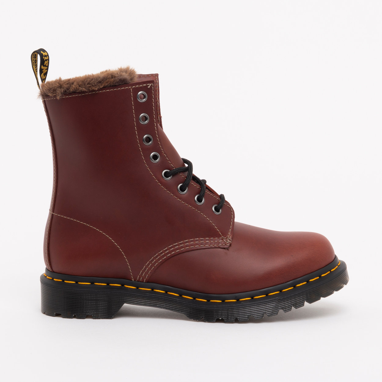 Image of Stivalitti Dr. Martens 1460 Serena con pelliccia sintetica marroni