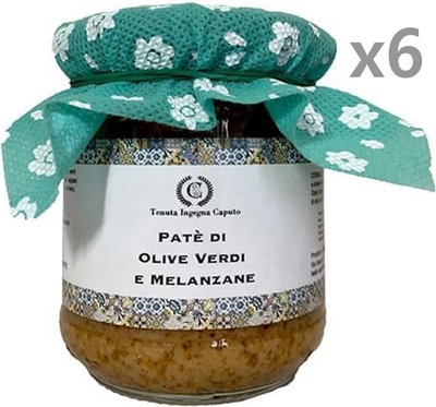 Creme & patè 6 vasetti 200 gr - Patè di Olive Verdi e Melanzane