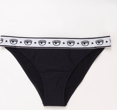 Costumi Chiara Ferragni slip bikini Maxi Logomania nero