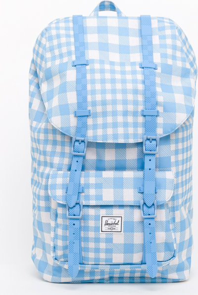 Zaini Herschel zaino Little America gingham alaskan blu