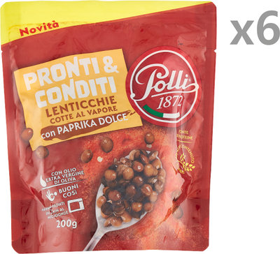 Legumi 6 sacchetti - Lenticchie alla Paprika 200 gr