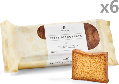 Biscotti 6 confezioni - Fette biscottate nr. 1 autentica ricetta tradizionale 200 gr