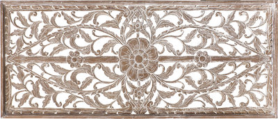 Oggetti decorativi Foglia - testata matrimoniale in legno sbiancato