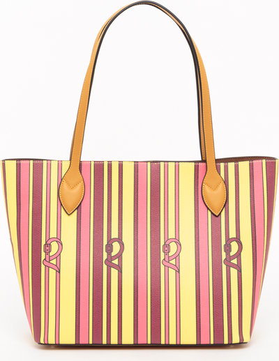 Borse a spalla Roberta di Camerino shopping a righe multicolor