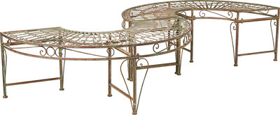 Tavoli e Sedie Iron line - tree bench verde