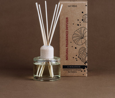Diffusore ambiente con bastoncini - 8/10 settimane - Cannella 100ml