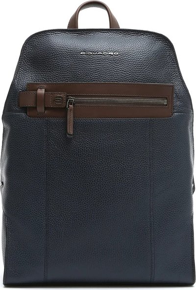Zaini Zaino grande slim in pelle blu