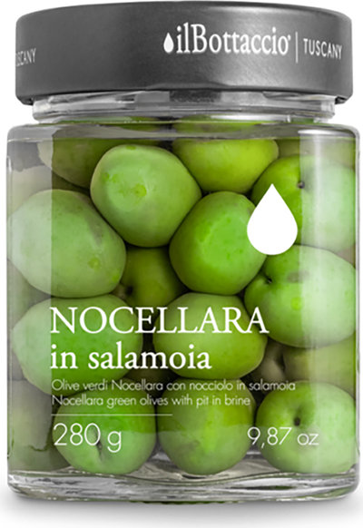 Olive e Capperi Olive Verdi Nocellara in salamoia da 280 gr