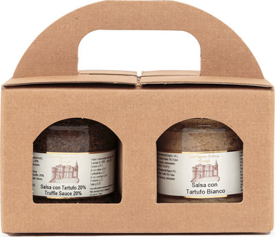 Prodotti al tartufo Salsa con Tartufo Bianco 170 gr - Salsa con Tartufo Nero Estivo al 20% 180 gr