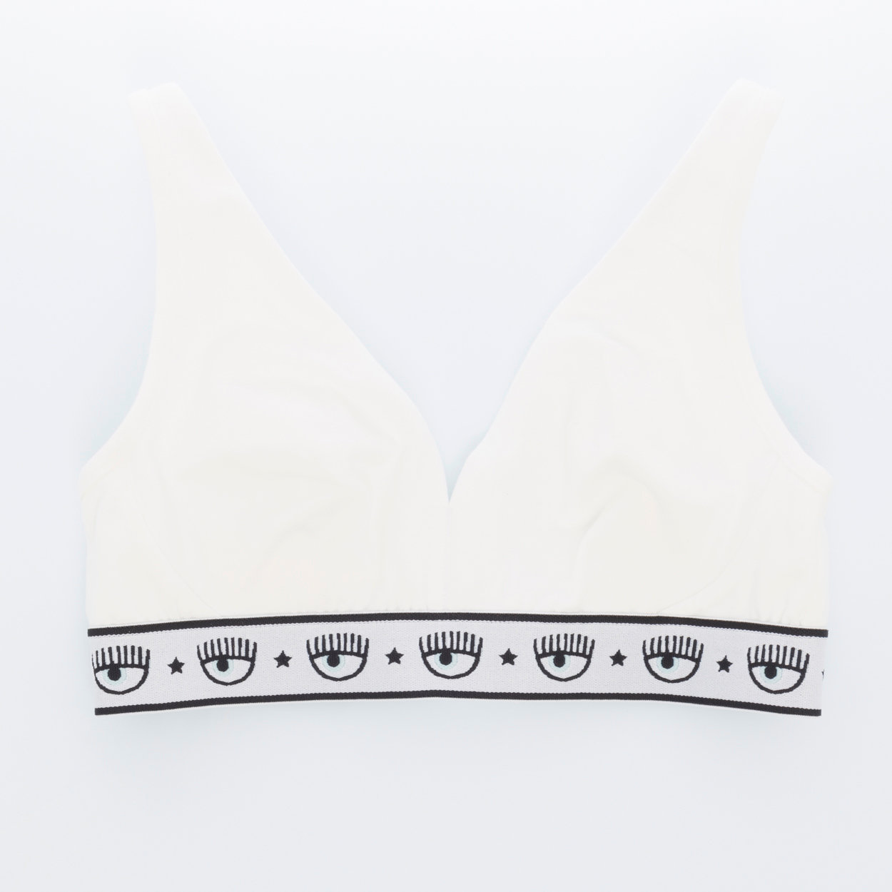 Image of Chiara Ferragni reggiseno triangolo a vela bianco