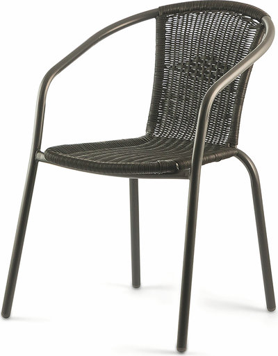 Tavoli e Sedie Sedia p/rattan grigio antracite 53x58x72cm