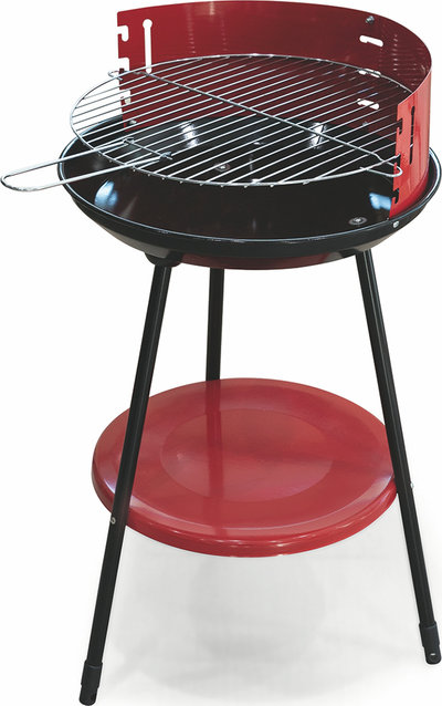 Campeggio e BBQ BBQ rosso tondo 42x77 cm
