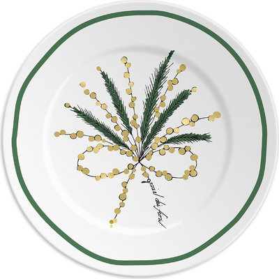 Piatti e sottopiatti Piatto in porcellana Bouquet Green 16cm GRAZIE DEI FIORI