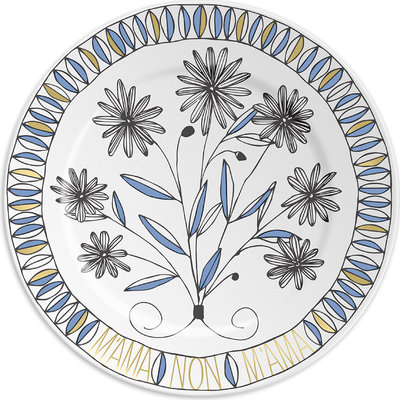 Piatto in porcellana Bouquet Blue 16cm M'AMA NON M'AMA